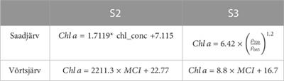 Consistency of six in situ, in vitro and satellite-based methods to derive chlorophyll a in two optically different lakes